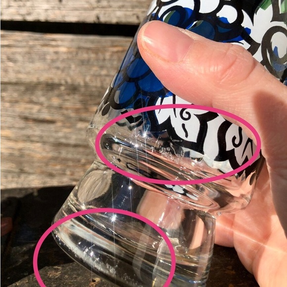 Vintage Libbey Grapes glasses Retro Swanky swigs Glassware Blue Green White Vtg - Picture 10 of 11